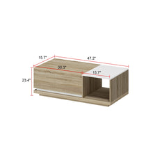 Load image into Gallery viewer, 47” Modern Slide-Open Storage Coffee Table with Compartments