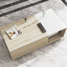 Load image into Gallery viewer, 47” Modern Slide-Open Storage Coffee Table with Compartments