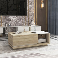 Load image into Gallery viewer, 47” Modern Slide-Open Storage Coffee Table with Compartments