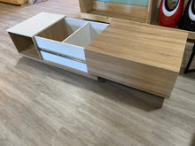 Load image into Gallery viewer, 47” Modern Slide-Open Storage Coffee Table with Compartments