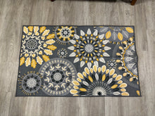Load image into Gallery viewer, Mcnish 20&quot; x 30&quot; Machine Washable Non Slip Kitchen Mat, grey/yellow