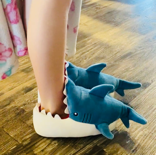 Kids' Knox Shark Loafer Slippers - Cat & Jack™ Blue, S 13/1