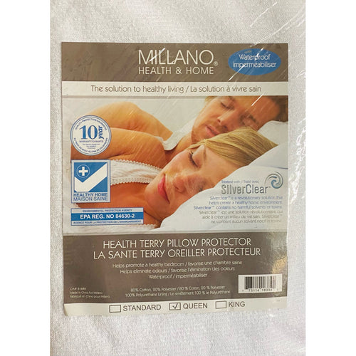 Millano Health & Home Waterproof Terry Queen Pillow Protector (Set of 2)