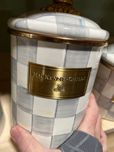 Load image into Gallery viewer, MacKenzie-Childs Hand Decorated Enamel Canisters (set of 3), STERLING CHECK