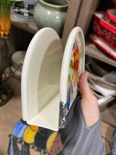 Load image into Gallery viewer, Mackenzie-Childs Hand Decorated Napkin Holder, FLOWER WHITE