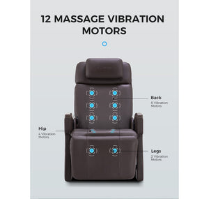 Tony Little Zero Gravity Power Recliner with Vibration Massage, RETRO BROWN