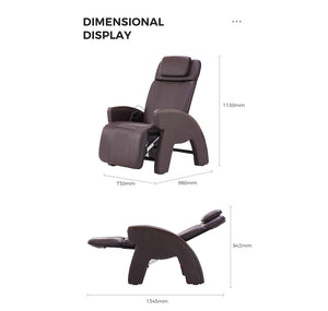Tony Little Zero Gravity Power Recliner with Vibration Massage, RETRO BROWN