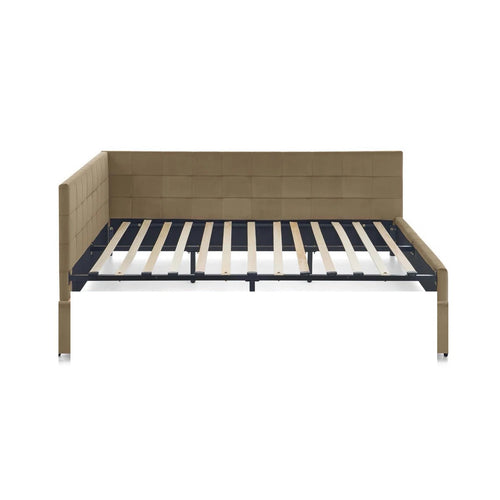 Queen Size Upholstered Tufted Bed Frame,Sofa Bed Frame With Comfortable Backrest And Armrests