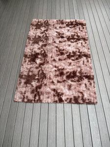 5' x 8' tie-Dyed Coffee Shaggy Large Area Rugs For Living Room