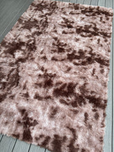 Load image into Gallery viewer, 5&#39; x 8&#39; tie-Dyed Coffee Shaggy Large Area Rugs For Living Room