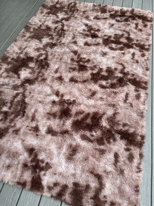 5' x 8' tie-Dyed Coffee Shaggy Large Area Rugs For Living Room