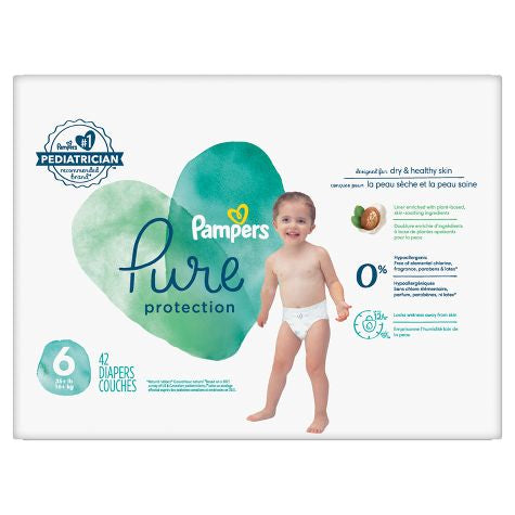 Auction 42 CT SIZE 6 Pampers Pure Protection Diapers