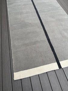 5' x 8' Nio Architectural Mid-Century Modern, Gray / Black