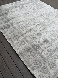 8' x 10' Nuss Performance Oriental Rug, Ivory/Silver