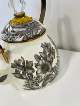 Load image into Gallery viewer, MacKenzie-Childs Hand-Decorated Enamel Tea Kettle, 2 QT ENGLISH GARDEN