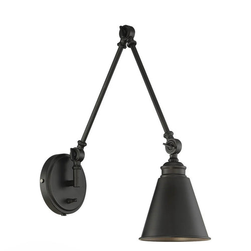 Savoy House Morland 1 - Light Swing Arm Lamp in Matte Black
