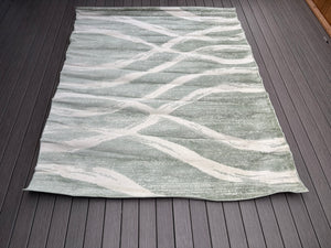 8’ x 10' Shelva Abstract Beige/Green Area Rug