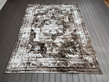 Load image into Gallery viewer, 7&#39;10&quot; x 11&#39; Brandt Oriental Indoor Rug, Light Brown, Chocolate, Ivory