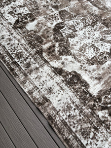 7'10" x 11' Brandt Oriental Indoor Rug, Light Brown, Chocolate, Ivory