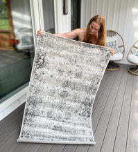 Load image into Gallery viewer, 3&#39; x 5&#39; Brandt Floral Grey Area Rug
