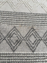 Load image into Gallery viewer, 8&#39; x 10&#39; Jacques Hand Woven Wool/Cotton Striped Rug in Grey/Ivory