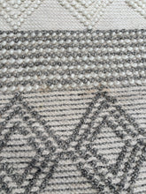 Load image into Gallery viewer, 8&#39; x 10&#39; Jacques Hand Woven Wool/Cotton Striped Rug in Grey/Ivory