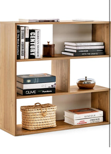 Wooden Concave Bookcase