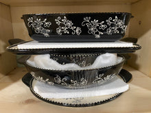 Load image into Gallery viewer, temp-tations 6-Piece Essential Bake and Serve Set, FLORAL LACE BLACK
