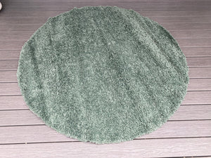 6' Round Abbiney Solid Accent Shag Rug