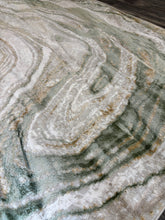 Load image into Gallery viewer, 8&#39;10&quot; x 12&quot; Chloe-Anne Modern Abstract Marble Design Green Area Rug