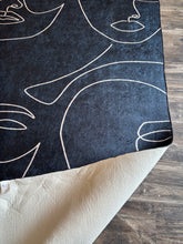 Load image into Gallery viewer, 6&#39;7&quot; x 9&#39;6&quot; Machine Made Power Loomed Polyester Area Rug in Black/White
