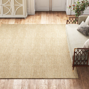 5' x 8' Soprano Hand-Flatweave Jute/Sisal Wheat Area Rug