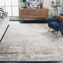 Load image into Gallery viewer, 9&#39; x 12&#39; Goble Abstract Taupe/Ivory/Silver Area Rug