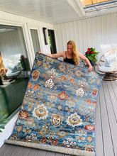 Load image into Gallery viewer, 5&#39; x 7&#39;6&quot; Dovey Oriental Blue Area Rug
