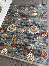 Load image into Gallery viewer, 5&#39; x 7&#39;6&quot; Dovey Oriental Blue Area Rug