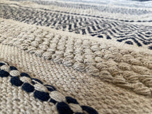 Load image into Gallery viewer, 6&#39; x 9&#39; Addilyn Striped Hand-Woven Flatweave Cotton Ivory/Navy Area Rug