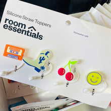 Load image into Gallery viewer, Room Essentials™ Silicone Straw Toppers – Set of 4