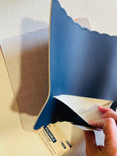 Load image into Gallery viewer, Design Group Foldable Navy Blue Mouse Pad with Teal Polka Dots – 8.25" x 8.25"