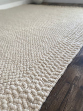 Load image into Gallery viewer, 8&#39; x 10&#39; Bowan Solid Color Hand Loomed Wool/Cotton Area Rug in Ivory