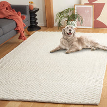 Load image into Gallery viewer, 8&#39; x 10&#39; Bowan Solid Color Hand Loomed Wool/Cotton Area Rug in Ivory