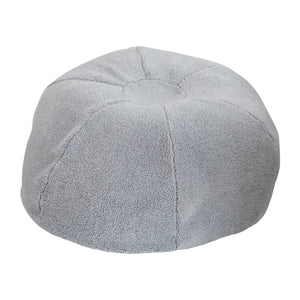 Classic Refillable Cotton Bean Bag Chair/ Grey Sherpa Cotton Twill