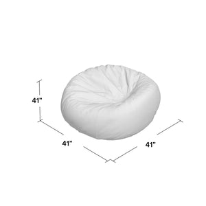 Classic Refillable Cotton Bean Bag Chair/ Grey Sherpa Cotton Twill