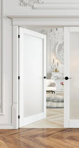 Prehung Interior Glass Frosted Single French Door 1-Lite