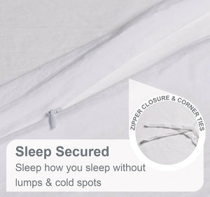 Swift Home | Microfiber Washed Crinkle Duvet Cover Set