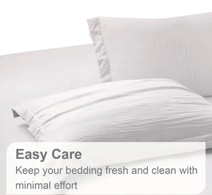 Swift Home | Microfiber Washed Crinkle Duvet Cover Set