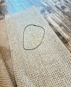 6' x 9' Handmade Braided Wool Light Grey Rug