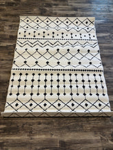Load image into Gallery viewer, 4'3" X 5'11" Junious Geometric Black/Charcoal/White Area Rug