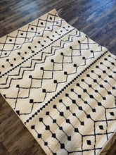 Load image into Gallery viewer, 4'3" X 5'11" Junious Geometric Black/Charcoal/White Area Rug