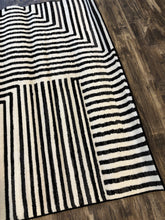 Load image into Gallery viewer, 5' x 7' Cream Black Modern Maze Area Rug