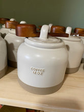 Load image into Gallery viewer, 12oz Stoneware Crock Coffee Canister with Scoop Cream/Clay - Hearth &amp; Hand with Magnolia